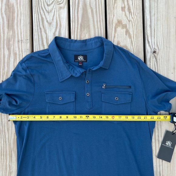 Rock & Republic Short Sleeve Polo Shirt Dark Blue Mens Sz XLT NEW WITH TAGS - Picture 9 of 14